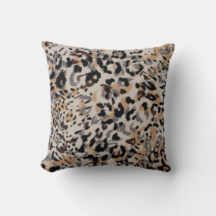 Coussin Motif léopard, motif jaguar, fourrure animale