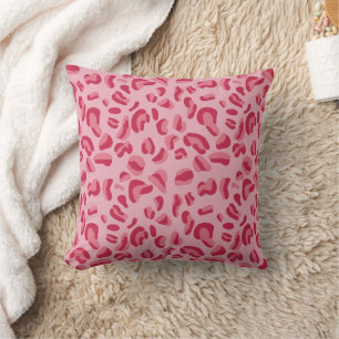 Coussin Motif léopard rose