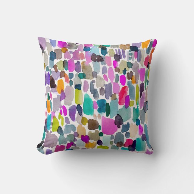 Coussin Motif lumineux abstrait de partie de couleur (Recto)