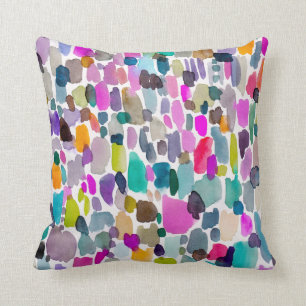 Coussin Motif lumineux abstrait de partie de couleur