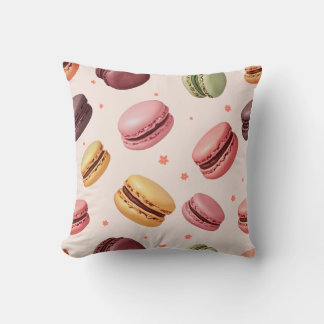 coussin motif macaron