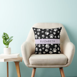Coussin Motif mâle, Patrouilles de chien, Noir et Blanc, V
