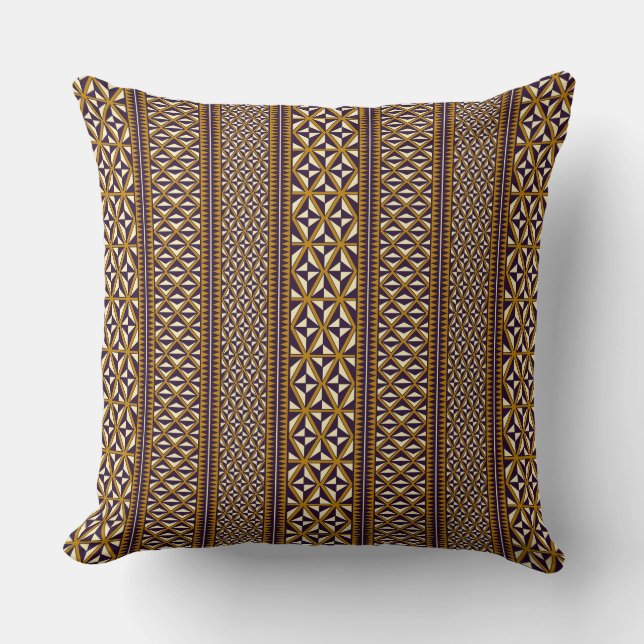 Coussin Motif maori géométrique (Recto)