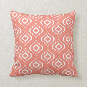 Coussin Motif marocain de corail