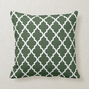 Coussin Motif marocain : Vert forêt