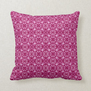 Coussin Motif médiéval de damassé, vin de Bourgogne