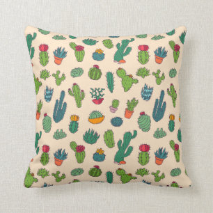 Coussin Motif mignon de position de cactus