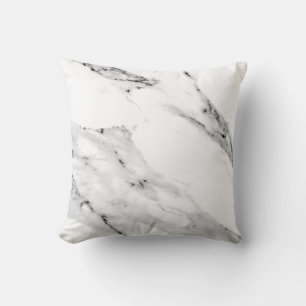 Coussin Motif moderne en marbre blanc gris noir