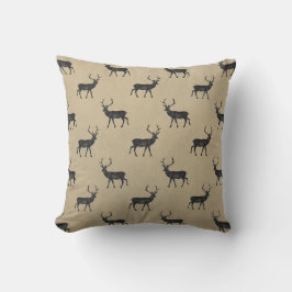Coussin Motif moderne en noir et taupe