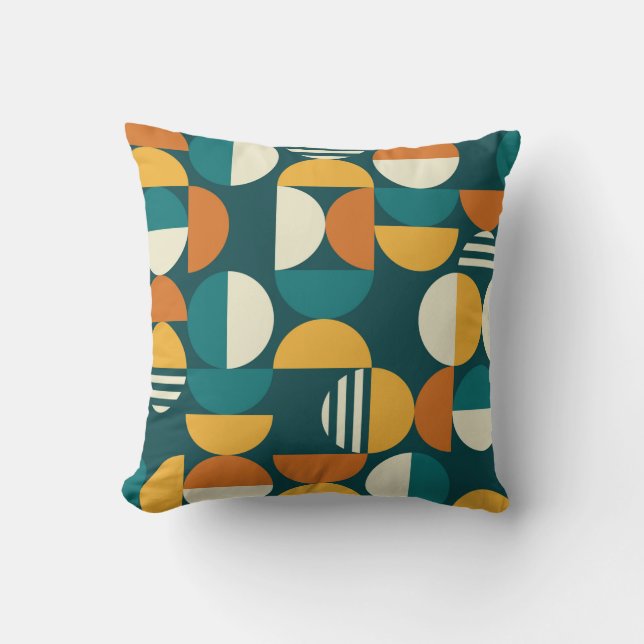 Coussin Motif moderne géométrique du milieu du siècle - 60 (Recto)