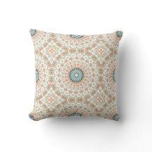 Motif moderne orange et vert Mandala