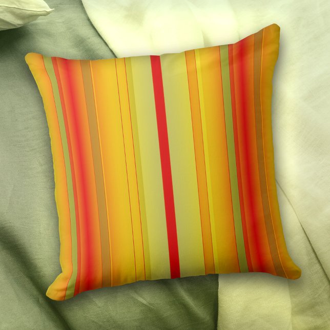 Coussin Motif moderne rayé coloré (Créateur téléchargé)