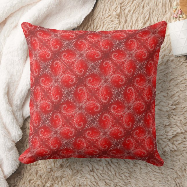 Coussin Motif moderne Red Snowflake (Couverture)