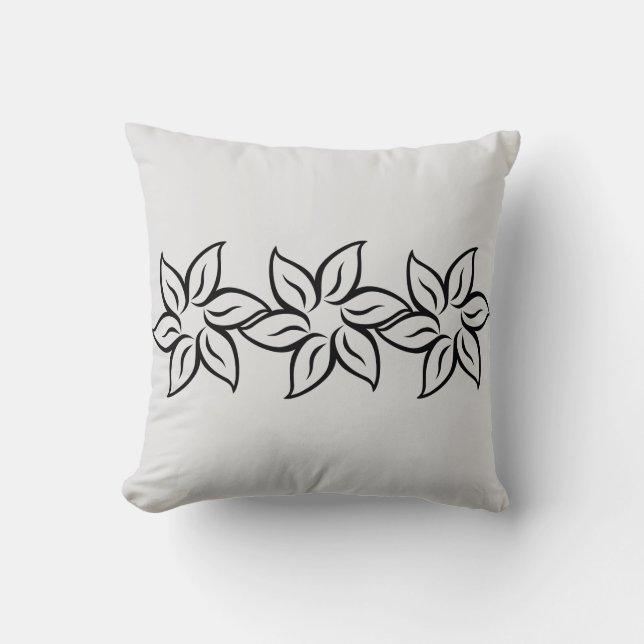 Coussin Motif moderne stylisé moderne gris argent tendance (Recto)