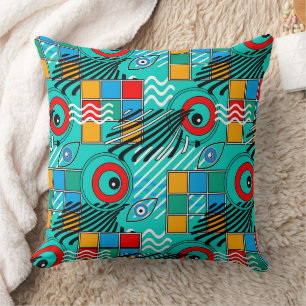 Coussin Motif multicolore abstrait créatif moderne
