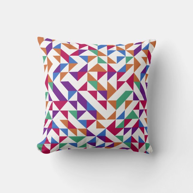 Coussin Motif multidimensionnel géométrique sans couture (Recto)