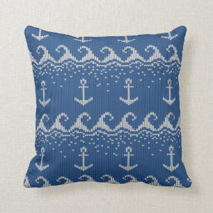 Coussin Motif nautique de Knit