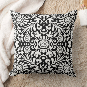 Coussin Motif noir blanc mignon
