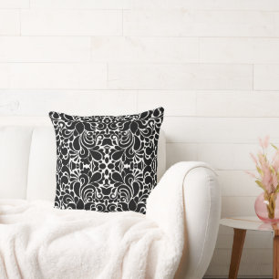 Coussin Motif noir blanc mignon