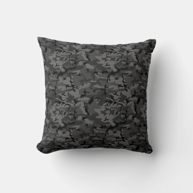 Coussin Motif noir de Camo (Recto)