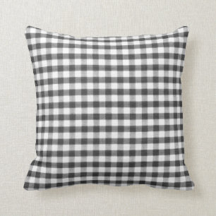 Coussin Motif noir et blanc de guingan