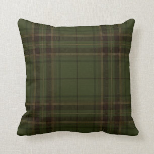 Coussin Motif noir vert-foncé d'écossais de plaid de