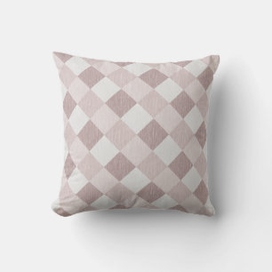 Coussin Motif Oblique de géométrique beige et gris
