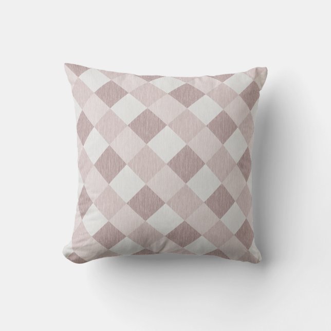 Coussin Motif Oblique de  géométrique beige et gris (Recto)