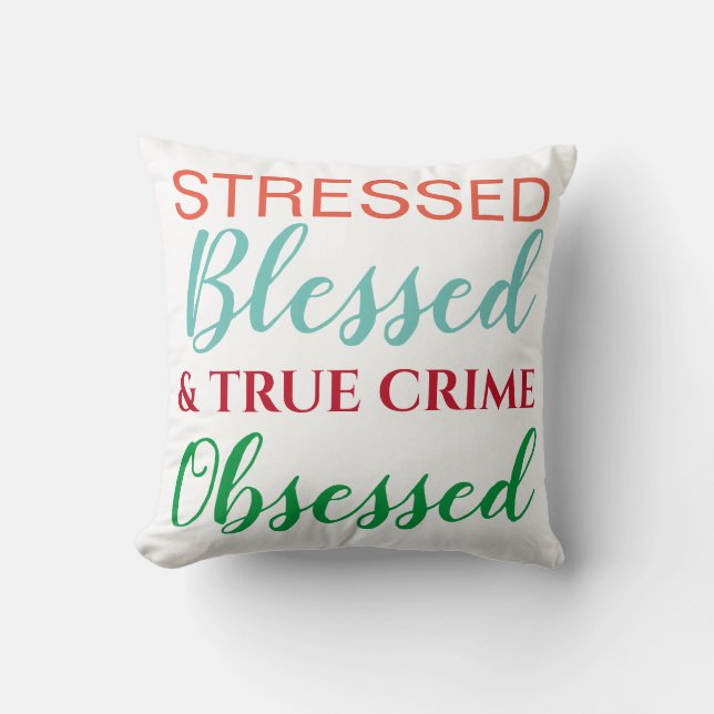 Coussin Motif observé de crime véritable et béni mis en év (Recto)