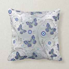 Coussin Motif oculaire des papillons sur perle