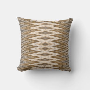 Coussin Motif ondulé ton terre