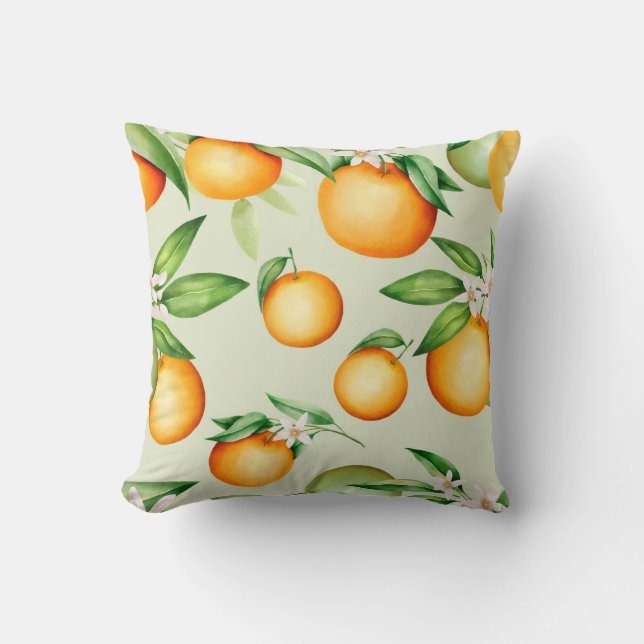 Coussin Motif orange (Recto)