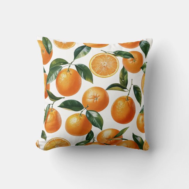 Coussin Motif orange (Recto)