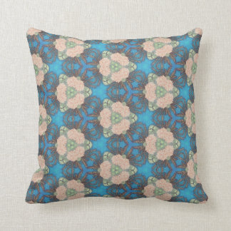 Coussin Motif oriental de fleur avec l'arrière - plan de
