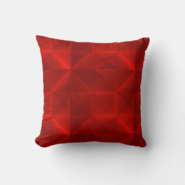 Coussin Motif Origami rouge gras (Recto)