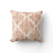 Motif ornemental aquarelle damassé pêche chaud