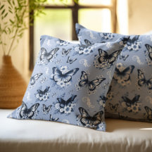 Motif papillon bleu