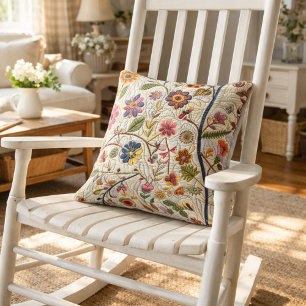 Coussin Motif Patchwork Floral