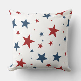 Coussin Motif Patriotique Rouge Blanc bleu étoile