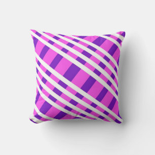 Coussin Motif Plaid Design Moderne