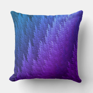 Coussin Motif plumé teinté en bleu violet