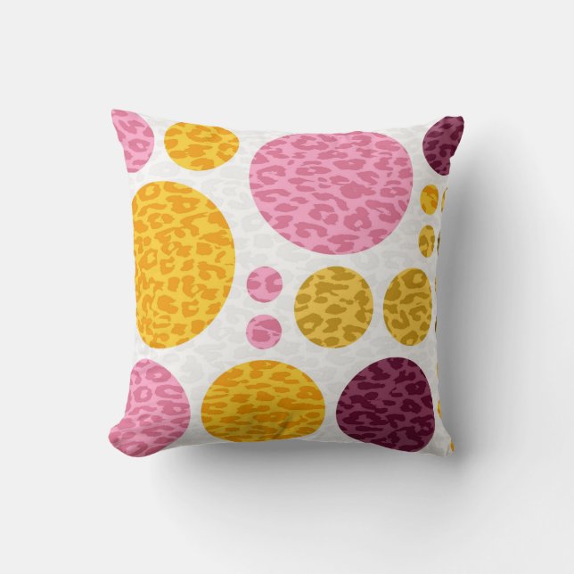 Coussin motif pois | EMPREINTE DE LÉOPARD (Recto)