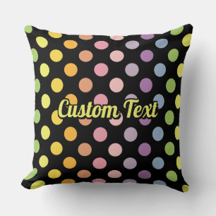 Coussin Motif Pois Rainbow