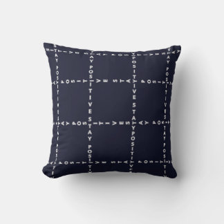 Coussin Motif "Positif" branché, contrôle de grille.