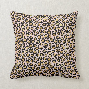 Coussin Motif Poster de animal Pastel Pink Leopard