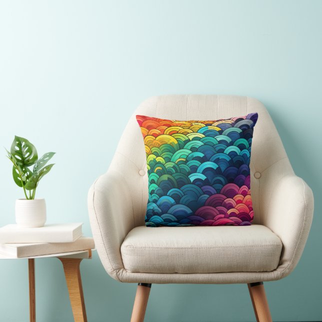 Coussin Motif Rainbow Scale (Chaise)