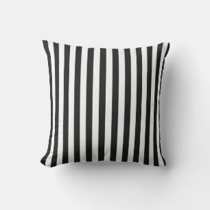 Coussin Motif rayé noir et blanc