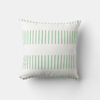 Coussin Motif rayé vert et blanc déconnecté