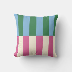 Coussin Motif rayé vertical coloré