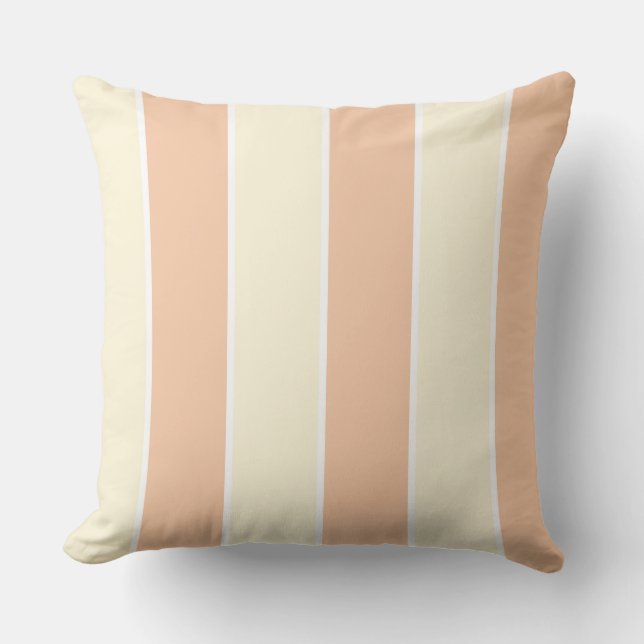 Coussin Motif rayé vertical couleur douce Design (Recto)